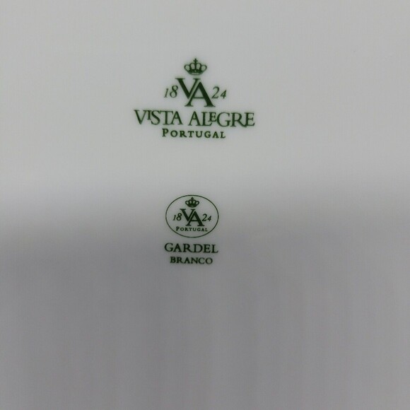 Vista Alegre Basket Weave Gardel Branco White 8" Salad Plates Bundle of 4 - Picture 6 of 9